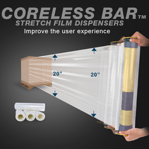 Coreless Bar Stretch Film Dispensers