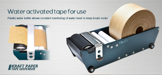 Kraft Gummed Paper Tape Dispenser - For Water Activated Tape