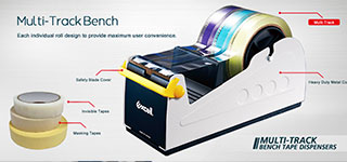 Multi-Track Bench Stationery Tape Dispensers