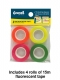 HRP-4HL0915 (9mm wide, 15M, 1" core, 4 rolls of highlighter tape)