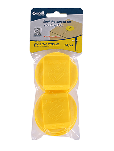 / 4-pack FHC-23731 Box Flap Closure Yellow withFindTape printing Excell ET-23731 Box Flap Closure 