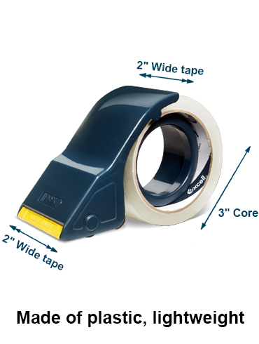 SH-2508TRA2 (2" wide, 3" core, Made of plastic,safety retractable blade cover and 2 transparent tape)