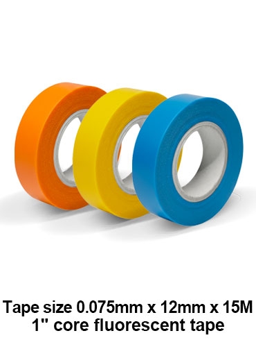 HRP-6HL1215 (12mm wide, 15M, 1" core, 3 rolls of highlighter tape)