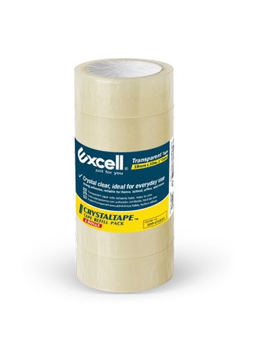SRP-6T1933 (19mm wide, 33M, 1" core, 6 rolls of stationery clear tape included)
