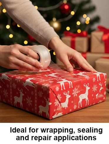 SRP-6T1933 (19mm wide, 33M, 1" core, 6 rolls of stationery clear tape included)