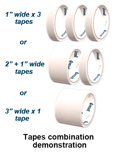 EXCELL ET-13371 Premium Extra Wide Multi-Rolls Steel Desktop Tape Dispenser,  3'' and Core, Case of 6 ET-13371-MC 