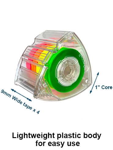 HL-40911 (9mm wide, 1" core, highlighter tape included)