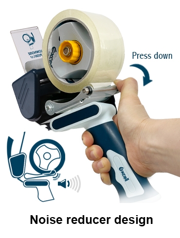 EXC-805PL (2" wide, 3" core, with noise reducer, safety retractable blade)