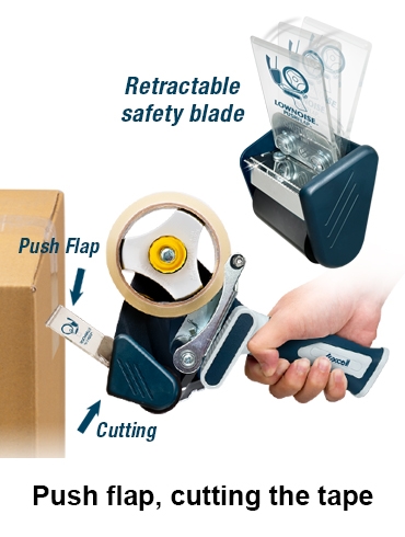 EXC-805PLMGMG (2" wide, 3" core, with low noise, retractable blade and own your brand)