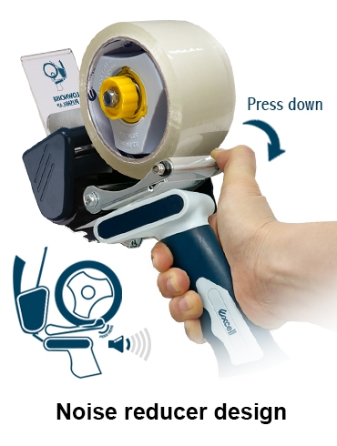 EXC-80538PLTW (2" wide, 1.5"&3" twincore, with noise reducer, safety retractable blade)