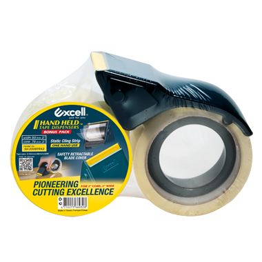 SH-2508TRA2 (2" wide, 3" core, Made of plastic,safety retractable blade cover and 2 transparent tape)